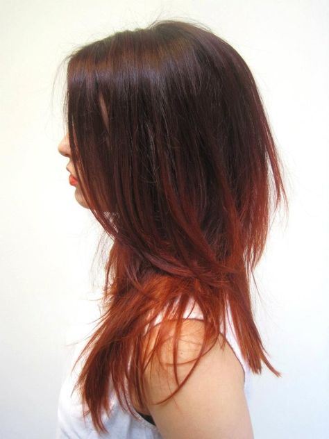 Pretty Red Hair, Copper Ombre, Red Ombre Hair, Hair Ombre, Long Hair Color, Mixed Hair, Hair Red, Red Copper, Red Ombre