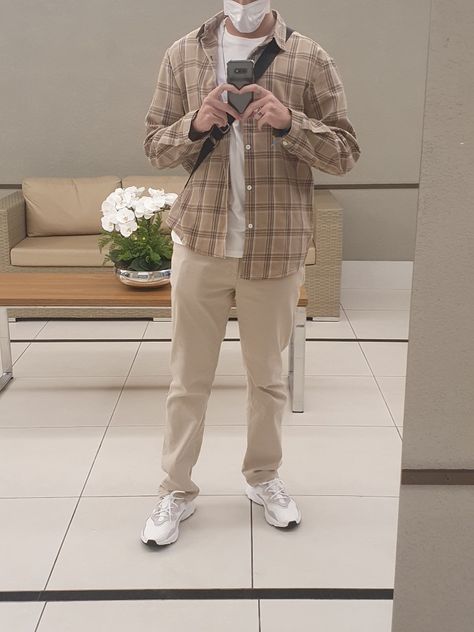 #mensfit #outfit #men #beige #cream #adidas #ozweego Beige And White Outfit Men, Cream Color Pants Outfit Men, Cream Flannel Outfit Men, Beige Fits Men, Cream Color Outfits Men, Adidas Ozweego Outfit Man, Adidas Oswego Outfit, Men Beige Pants Outfit, Cream Shoes Outfit Men