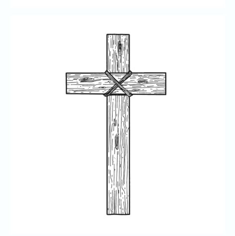 Rugged Cross Drawing, Cross Doodle, Wooden Cross Tattoos, Crucifix Tattoo, Cross Drawing, Mary And Joseph, Cross Tattoo Designs, Tattoos Art, Desenho Tattoo