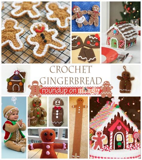 Bake (or Make!) A Dozen Free #Crochet Gingerbread Patterns Gingerbread Amigurumi, Gingerbread Crochet, Earring Crochet, Lavender Chair, The Lavender Chair, Crochet Gingerbread, Christmas Amigurumi, Crochet Holiday, Dinosaur Blanket