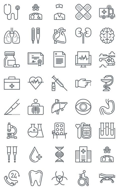 Medical Infographic, Hospital Health, Zestaw Ikon, Health Icon, Medical Icon, Doodle Icon, Sketch Notes, Hur Man Målar, Pola Sulam