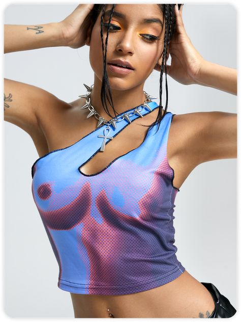 https://www.kollyy.com/products/y2k-blue-thermal-body-print-one-shoulder-top-tank-top-cami-15231444?variant=1619367 Body Print Top, Hey Arnold, Blue Y2k, Top Tank, One Shoulder Tops, Tank Top Cami, Print Top, Print Tops, Shoulder Top