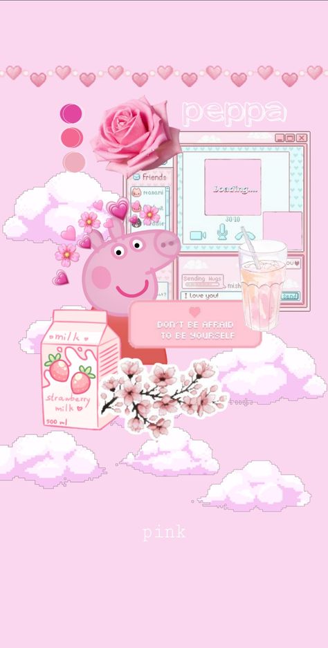 Peppa Pig Wallpaper Aesthetic, Peppa Pig Pictures, Heo Peppa, Pepper Pig, Peppa Pig Wallpaper, Pig Wallpaper, Pig Pictures, Pepa Pig, Color Vibe