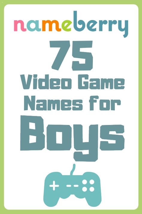 Baby names for boys inspired by video game characters Video Game Character Names, Good Boy Names, Gamer Names, Video Game Names, Names For Boys, Video Baby, Video Games List, Name Games