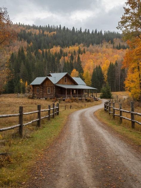 Mountain Farmhouse, Vintage Houses, Cabin Retreat, Pink Skies, Architectural Design House Plans, Old Farm Houses, Landscape Background, Ranch Life, Cute House