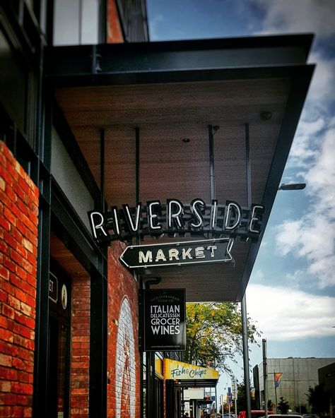 Overlooking the Avon River in the heart of Christchurch, Riverside Market is a fresh take on inner city life with a 7-day-trading indoor market linking into a boutique network of retail, restaurants, cooking schools, cafes and bars. #riversidemarket #christchurch #newzealand #food #placetobe #photooftheday Riverside Bar, Riverside Market, Indoor Markets, Christ Church, Inner City, Day Trading, Christchurch, City Life, In The Heart