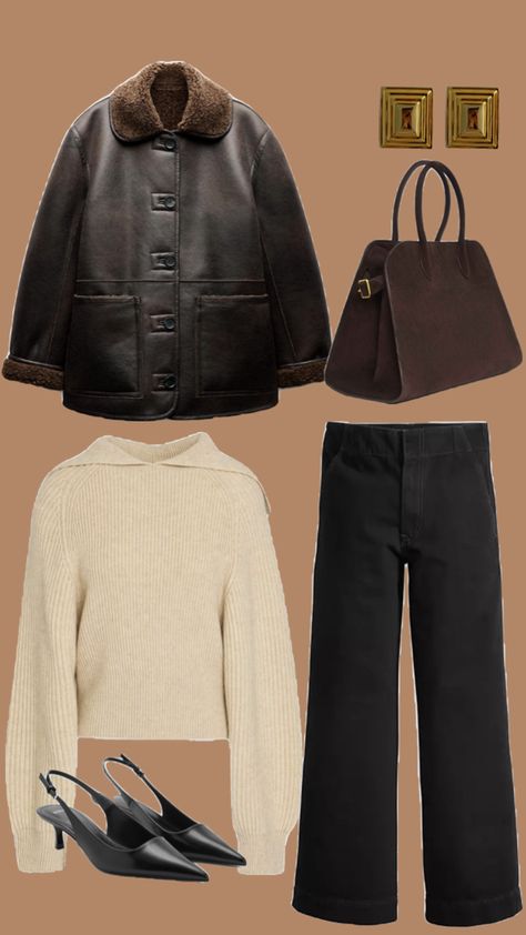 #autumnoutfit chocolate brown outfit Zara brown coat rosi suede bag cold edges earrings Levi’s black jean mango slingback Girly Chic Outfits, Chocolate Brown Outfit, Coffee Date Outfit, Coffee Date Outfits, Suede Outfit, Outfit Zara, Date Outfit, Suede Bag, Black Jean