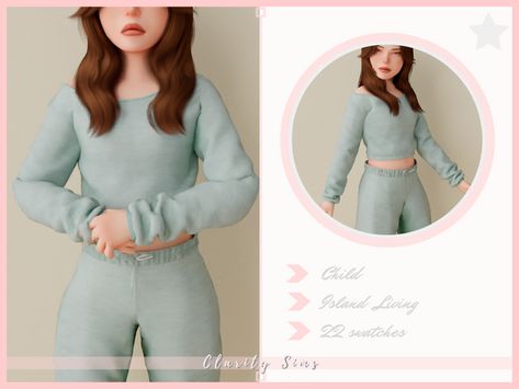 Elen - Sweater Child Clarity Sims, Lotes The Sims 4, Sims Baby, Die Sims 4, Sims 4 Cc Kids Clothing, The Sims 4 Pc, Pelo Sims, Free Sims 4, The Sims 4 Packs