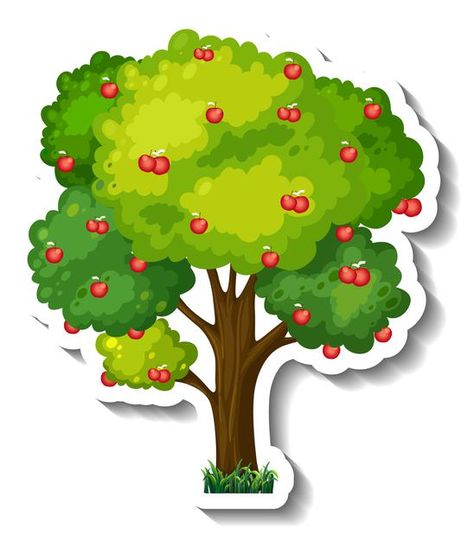 Tree Vector Png, Valentines Day Border, Palm Tree Sticker, Garden Forest, Guava Tree, Photo Cake Topper, Tree Logo Design, Tree Sticker, Cartoon Trees