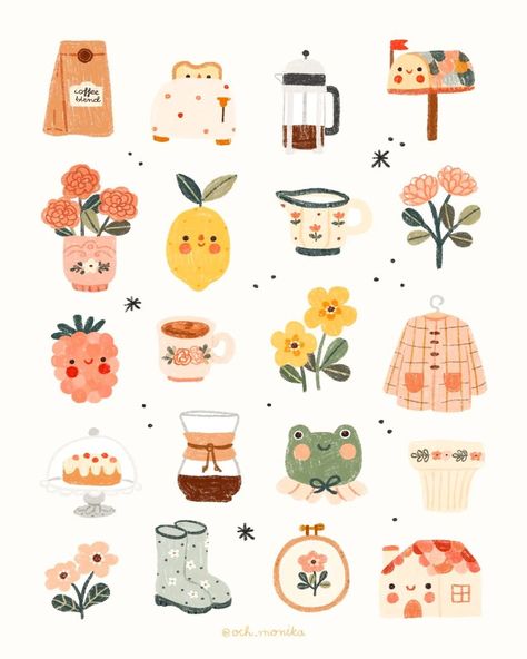 Stickers Kawaii, Cute Little Drawings, New Sticker, Aesthetic Stickers, Journal Stickers, الرسومات اللطيفة, Cute Doodles, Digital Sticker, Cute Illustration