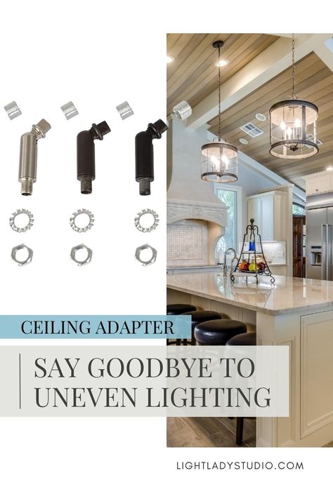 ceiling-adapter-for-sloped-ceilings Sloped Ceiling Lighting, Installing Light Fixture, Vaulted Ceiling Lighting, Entryway Light Fixtures, Pendant Light Cord, Angled Ceiling, Chandelier Chain, Angled Ceilings, Slanted Ceiling