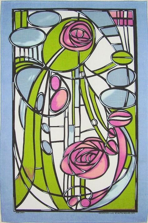 Charles Rennie Mackintosh Charles Mackintosh, Charles Rennie Mackintosh Designs, Mackintosh Design, Art Deco Stained Glass, Mackintosh Rose, Motifs Art Nouveau, Art Deco Abstract, Charles Rennie Mackintosh, Rennie Mackintosh