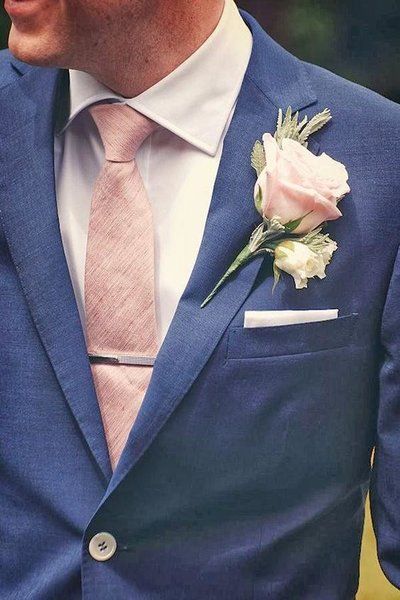 RX_1703_Blush and Bashful Wedding Colors_ Get Your Groom in on the Color Coordination Wedding Rose Gold Theme, Wedding Suits Men Blue, Wedding Suits Men Grey, Navy Groomsmen, Blue Groomsmen, Best Wedding Suits, Magnolia Wedding, Gold Wedding Theme, Suits Men