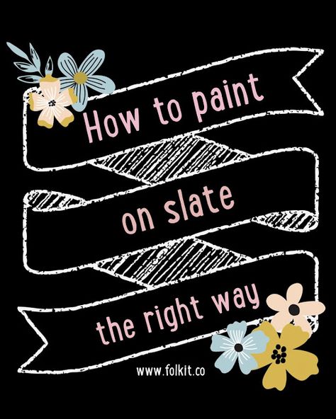 How to paint on slate the right way Allotment Signs, Slate Tile Crafts, Slate Ideas, Slate Shingles, Slate Roof Tiles, Slate Rock, Slate Tiles, Slate Board, Slate Art