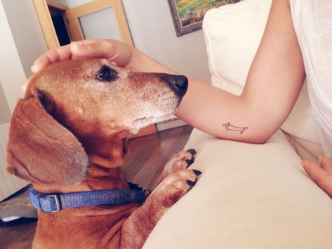 Picasso Dog Tattoo, Picasso Dachshund Tattoo, Doxie Tattoo, Picasso Dachshund, Picasso Tattoo, Dachshund Tattoos, Dachshund Drawing, Wirehaired Dachshund, Physical Graffiti