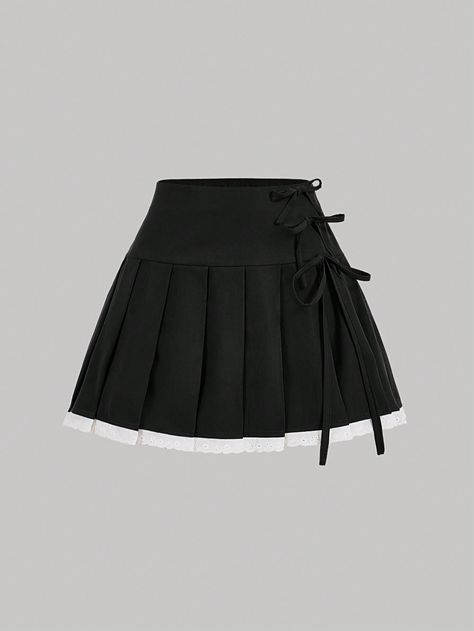 School Skirt Black, Pleated Black Mini Skirt, Back To School Skirt, Gray Mini Skirt, Going Out Skirts, Rochelle Goyle, Clothes Skirts, Black Skirts, School Skirt