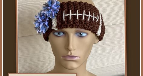 Earwarmer Crochet Pattern, Ear Warmer Crochet Pattern, Football Headband, Ear Warmer Crochet, Crochet Football, Headband Ear Warmer, Crochet Ear Warmer, Ear Warmer, Crochet Hat