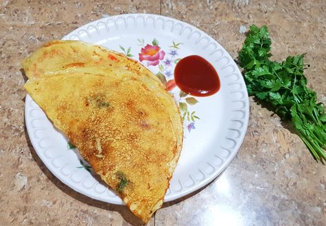 Besan Breakfast Recipe, Suji Breakfast Recipes, Rava Recipes Indian Breakfast, South Indian Breakfast Recipes At Home, Break Fast Morning Breakfast Indian, Besan Chilla, Village Food, Quick Breakfast Recipes, Coriander Leaves