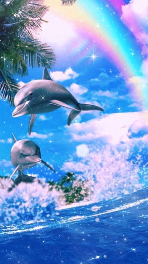 Dolphin Wallpaper, Dolphin Illustration, Ocean Creatures Art, Dolphin Images, Live Fish Wallpaper, Dolphin Photos, Dolphin Painting, Wild Animal Wallpaper, Dolphin Art