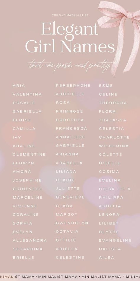 135+ *Prettiest* Elegant Girl Names (Aesthetic Names I Adore) Names I Adore, Pretty Aesthetic Girl, Girl Names Aesthetic, Aesthetic Girl Names, Girl Names And Meanings, Amp Aesthetic, Elegant Girl Names, Aesthetic Names For Instagram, Names Aesthetic