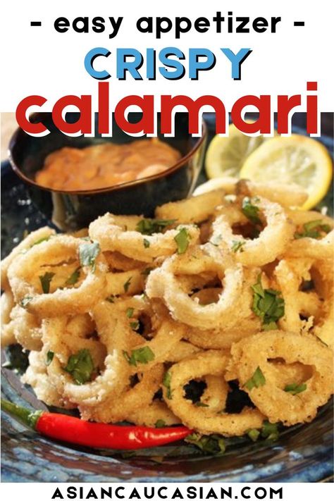 Calamari Dipping Sauce, Calamari Appetizer, Fried Calamari Recipe, Crispy Calamari, Calamari Recipe, Quick Appetizer Recipes, Quick Appetizer, Calamari Recipes, Spicy Aioli