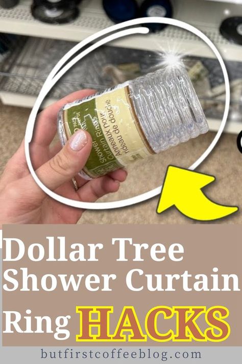 Dollar Tree Shower Curtain Ring Hacks Diy Curtain Rings, Curtain Rings Crafts, Tree Shower Curtain, Resin Driveway, Tree Curtains, Diy Shower Curtain, Curtain Ring, Boho Bedroom Design, Outdoor Furniture Diy Easy