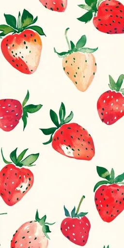 ↑↑↑ Larger size on website 🔸 The image shows a watercolor pattern of strawberries on a white background. The strawberries are pai Watercolor Strawberries, Watercolor Strawberry, Strawberry Watercolor, Elegant Pattern, Watercolor Techniques, Watercolor Pattern, Shades Of Red, Green Leaves, Strawberries