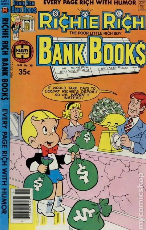 Richie Rich Comics, Harvey Comics, Silver Age Comic Books, Silver Age Comics, Richie Rich, Rich Boy, Rare Stamps, Silver Age, Classic Comics