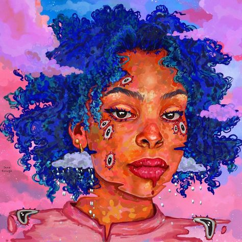 Jane Koluga on Instagram: “I usually share my finished commissions in stories but this one is perfectly matching colours with my last artworks so I have to share it…” Jane Koluga, Matching Colours, Fashion Painting, My Last, Color Matching, Surrealism, Art Inspo, Fantasy Art, To Share