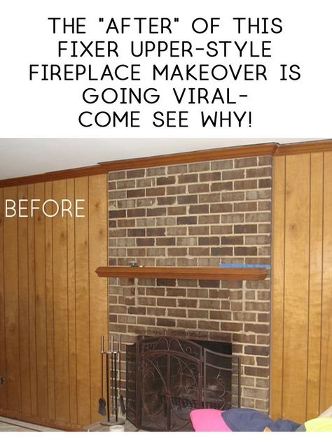 FIXER UPPER STYLE FIREPLACE | FIREPLACE MAKEOVER | SHIPLAP | WOOD WHITE | LIVING ROOM MAKEOVER | PAINT PROJECTS | FAMILY ROOM Blue Family Rooms, Fireplace Farmhouse, Fixer Upper Living Room, White Brick Fireplace, Shiplap Wood, Brick Fireplace Makeover, Diy Blanket Ladder, White Fireplace, Fixer Upper Style