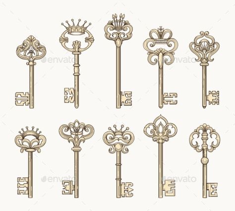 Key Tattoo Designs, Key Drawings, Ancient Key, Key Icon, Key Tattoos, Key Tattoo, Festa Harry Potter, Anniversaire Harry Potter, Old Keys