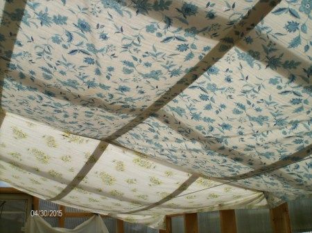 Sheets as Shade Cloth Green House Shade Cloth, Shade Cloth Greenhouse, Greenhouse Shade Ideas, Greenhouse Shade Cloth Ideas, Magnolia Greenhouse, Greenhouse Temperature, Garden Shade Cloth, Greenhouse Lighting, Shade Cloth Garden