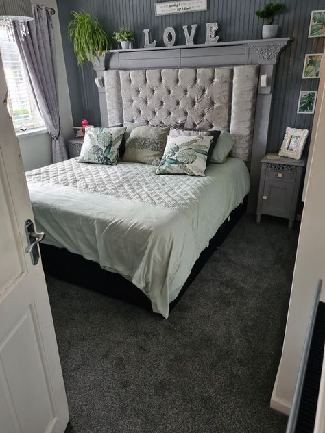 Calming sage and grey bedroom ✨️ Sage And Grey Bedroom, Sage Green And Grey Bedroom, Green And Grey Bedroom, Sage Green And Grey, Grey Bedroom Set, Grey Bedroom, Bedroom Set, Sage Green, Apartment Decor