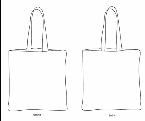 Tote Bag Technical Drawing, Bag Technical Drawing, Tas Totebag, Technical Sketch, Bag Illustration, Drawing Bag, Flat Sketches, Desain Quilling, Creative Bag