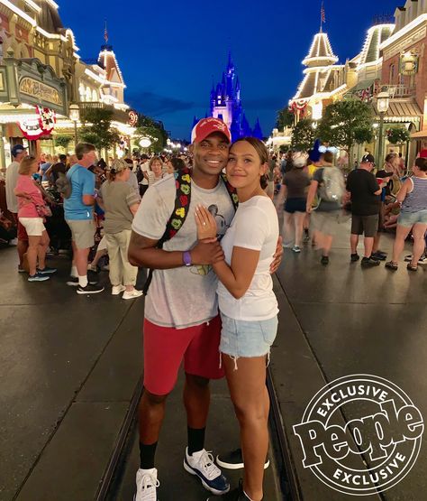 Country Singer Jimmie Allen Is Engaged! All the Photos from His Sweet Disney World Proposal Disney World Proposal, Jimmie Allen, Disney Engagement Rings, Chris Young, Disney Couples, Country Singer, Family Affair, Disney World Trip, Disney Jewelry