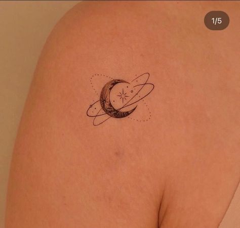 Venus Moon Tattoo, Moon And Venus Tattoo, Tattoo Ideas Female Moon, Moon Tattoo On Arm, Unique Moon Tattoo Ideas, Milky Way Tattoo, Unique Moon Tattoo, Artist Tattoo Ideas, Small Tattoos Designs