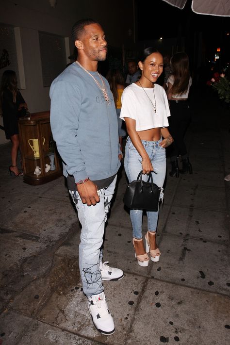 Karuchee Tran Style, Karuchee Tran, Jean Trousers Outfit, Trans Outfit, Ripped Jeans Style, Couple Fashion, Karrueche Tran, Famous Outfits, Fashion Couple