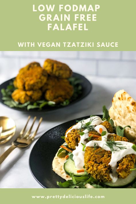 Low Fodmap Falafel, Vegan Low Histamine Recipes, Low Fodmap Cucumber Recipes, Low Fodmap Asian Recipes, Low Fodmap Vegan Recipes, Vegan Low Fodmap Recipes, Vegan Fodmap, Vegan Tzatziki Sauce, Grain Free Recipes Dinner