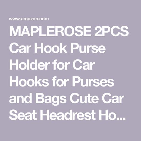 MAPLEROSE 2PCS Car Hook Purse Holder for Car Hooks for Purses and Bags Cute Car Seat Headrest Hooks for Car Purse Hook Hanger (2pcs Black) Car Hooks, Bags Cute, Car Seat Headrest, Purse Hook, Purse Holder, Hook Hanger, Cute Cars, Cute Bows, Amazon Finds