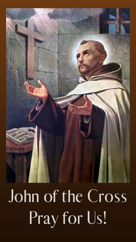 A Vintage image of Saint John of the Cross / San Giovanni della Croce / San Juan de la Cruz #CatholicPriestMedia #Catholic_Priest #SacredArtandImages Saint John Of The Cross, St John Of The Cross, John Of The Cross, Saint Art, Jesus Photo, 19th Century Paintings, Catholic Priest, Beautiful Prayers, Saint John