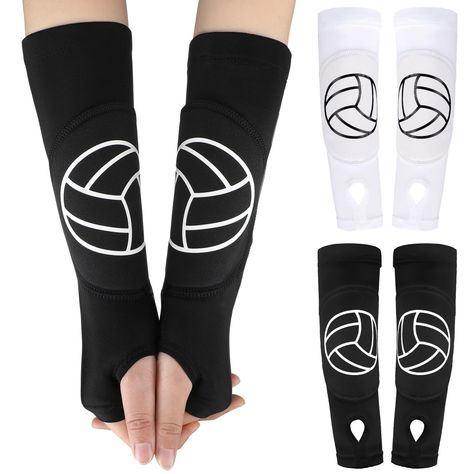 PRICES MAY VARY. Fine Workmanship: our volleyball arm sleeves are made of polyamide and spandex, which is breathable, elastic and lightweight, keeping the skin dry and comfortable when exercising, providing you with a satisfying wearing experience Enjoy Your Exercise: there is a volleyball shaped pattern embroidered on our padded arm sleeve, which is not only delicate in appearance but also helps you stick your passes with consistency, very suitable for drills, practices and games Large Cushion Volleyball Items, Volleyball Arm Sleeves, Volleyball Training Equipment, Volleyball Things, Volleyball Equipment, Volleyball Gear, Japan Volleyball, Japan Volleyball Team, Basketball Accessories