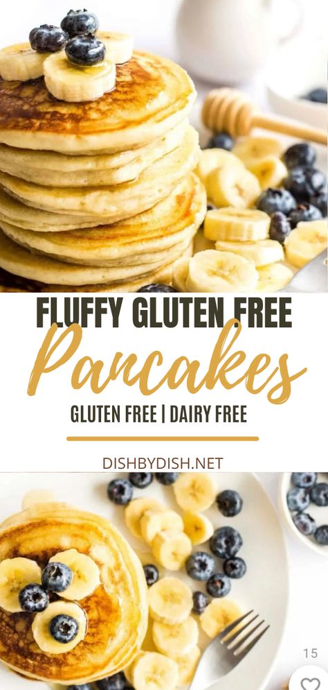 Gluten Free Breakfast Pancakes, Gf Flour Pancakes, Pancakes With Gluten Free Flour, Gluten Free Pancakes For One, How To Make Gluten Free Pancakes, Gf Df Pancake Recipe, Gluten Free Dairy Free Pancakes Easy, Gluten Free Dairy Free Pancake Recipe, Dairy Free Gluten Free Pancakes