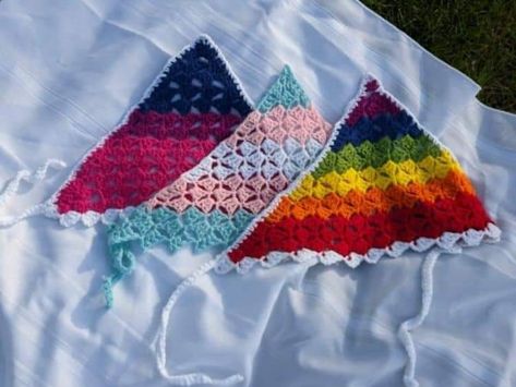 Trans Crochet, Pride Crafts, Pan Pride Flag, Ace Pride Flag, Pride Crochet, Pride Clothes, Bandana Crochet, Pride Diy, Pan Pride