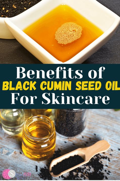 Black Cumin Seed Oil has many benefits in skincare; it can be used alone or in DIY formulations. Black Cumin Seed Oil is anti-inflammatory and helps soothe irritated skin. Black Cumin Seed Oil can be used to help treat skin conditions such as acne and eczema. Black Cumin Seed Oil has antioxidant properties making it great for anti-aging products to reduce signs of aging and slow down the aging process. Learn more about Black Cumin Seed Oil and its skincare benefits! Black Seed Oil Diy, Black Seed Oil For Face, Black Seed Oil For Skin, How To Make Black Seed Oil At Home, Black Seed Oil Recipes, Black Seed Oil Benefits How To Use, Blackseedoil Benefits, Black Seed Oil Benefits For Women, Black Cumin Seed Oil Benefits