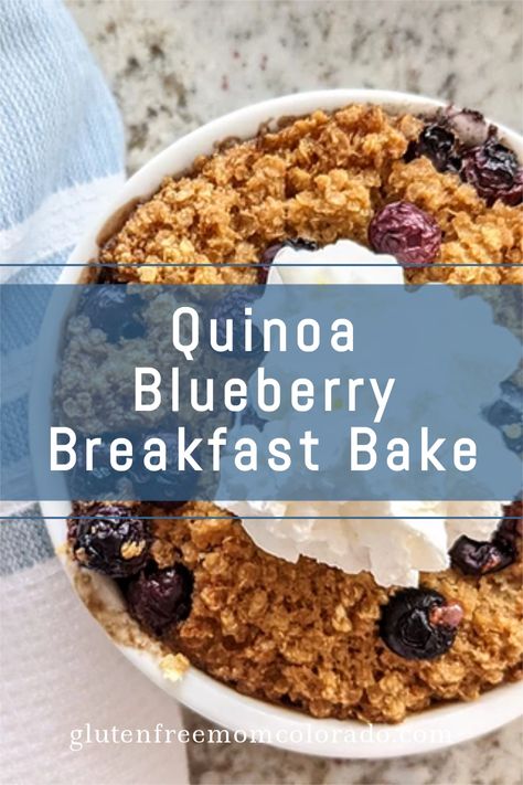 Baked Quinoa Recipes, Blueberry Breakfast Bake, Quinoa For Breakfast, Easy Breakfast Bake, Quinoa Recipes Breakfast, Quinoa Bake, Quinoa Flakes, Healthy Low Carb Breakfast, High Fiber Breakfast