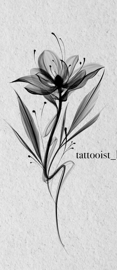 X Ray Flower Tattoo Poppy, Shadow Flower Tattoo, Abstract Flower Tattoo Design, Smokey Flower Tattoo, Coverup Tattoo Ideas For Women Cover Up Half Sleeves, Elegant Hand Tattoos, Abstract Flower Tattoo, Tattoo Avant Bras, Abstract Flower Tattoos