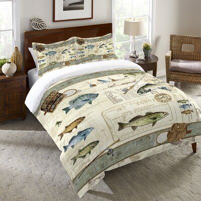 Fishing Themed Bedroom, Boys Fishing Bedroom, Fishing Bedroom, Fishing Cabin Decor, Fishing Room, Cabin Bedroom, Black Forest Decor, Catch Of The Day, Rustic Bedding