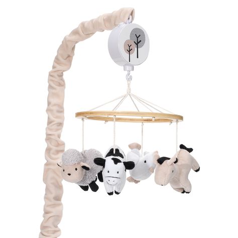 Cow Room, Farm Nursery Theme, Crib Mobiles, Cow Nursery, White Rooster, Farm Animal Nursery, Lambs & Ivy, Baby Crib Bedding Sets, Black And White Cow