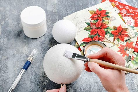 How to Paint Styrofoam - The Best Method for Styro Painting How To Paint On Styrofoam, Crafts Using Styrofoam Balls, Painting Styrofoam Balls, How To Paint Styrofoam Balls, Painting On Styrofoam, Crafts With Styrofoam Balls, Styrofoam Ornaments Diy, Wig Forms, Styrofoam Crafts Diy