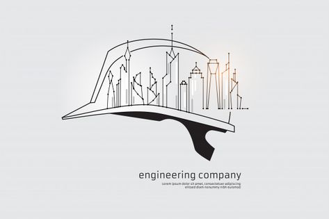 The particles, geometric art, line and dot of engineering Premium Vector Civil Engineering Logo, Engineering Poster, Logo Engineering, Engineering Logo, Ing Civil, Engineering Art, Civil Engineering Design, Construction Logo Design, Logo Banner